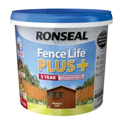 Ronseal Fence Life Plus Paint Medium Oak - 5L -Furniture Series Store 12804791 1684942088346357
