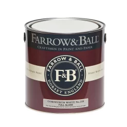Farrow & Ball Full Gloss Paint Cornforth White - 2.5L -Furniture Series Store 12805841 2034951869723864