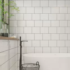 None Plain White Ceramic Wall Tile 250 X 200mm - 1sqm Pack -Furniture Series Store 12807744 1444909414689177