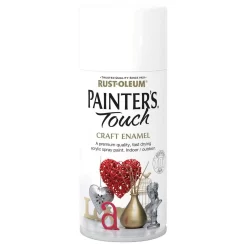Rust-Oleum Painters Touch - Craft Enamel Spray Paint White Gloss - 150ml