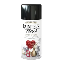 Rust-Oleum Painters Touch - Craft Enamel Spray Paint Black Gloss - 150ml