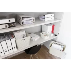 Curver My Style Medium Rectangular Plastic Storage Basket - Vintage White - 13L -Furniture Series Store 12809476 1714833219079677