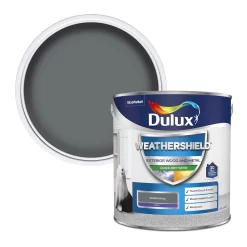 Dulux Weathershield Exterior Quick Dry Satin Paint Gallant Grey - 2.5L