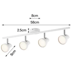 Artemis 4 Bar LED Spotlight - White -Furniture Series Store 12810124 4774843073009076