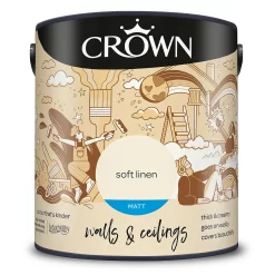 Crown Walls & Ceilings Matt Emulsion Paint Soft Linen - 2.5L 19 Crown Walls & Ceilings Matt Emulsion Paint Soft Linen - 2.5L -Furniture Series Store 12810444 7044969532577900