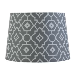 Patterned Tapered Lamp Shade - Grey