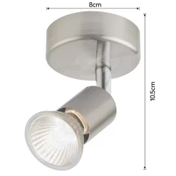 Rochdale 1x 35W Spotlight - Brushed Stainless Steel -Furniture Series Store 12813666 8924843086003885
