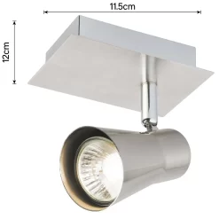 Swansea 1x 35W Spotlight - Brushed Stainless Steel -Furniture Series Store 12813668 1984843086320901