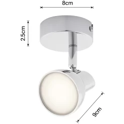Apollo 1x 5W LED Spotlight - Chrome -Furniture Series Store 12813805 4104843087025592
