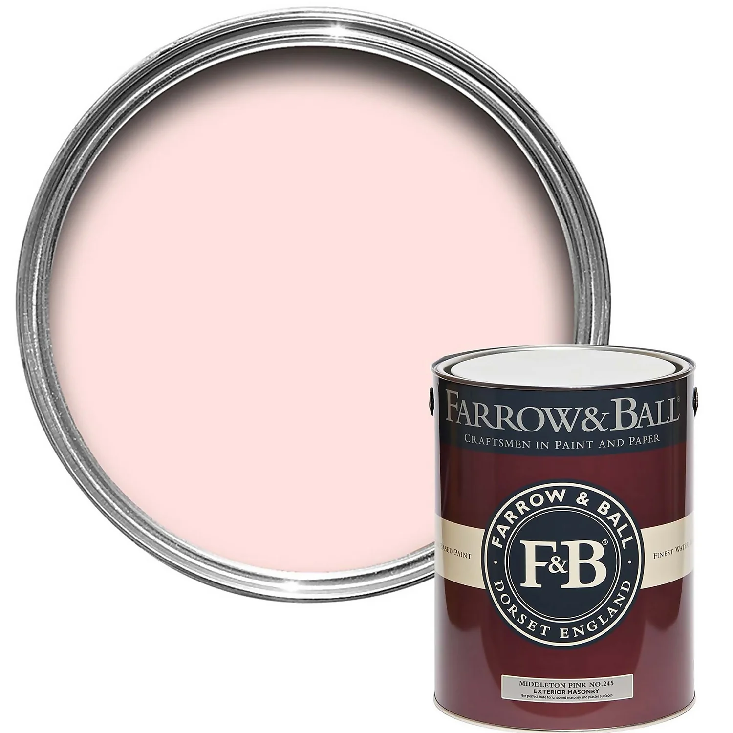 Farrow & Ball Exterior Masonry Paint Middleton Pink - 5L 3 Farrow & Ball Exterior Masonry Paint Middleton Pink - 5L