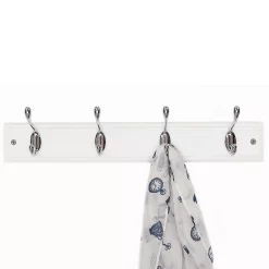 None White Hook Rail - Polished Chrome - 4 Hooks -Furniture Series Store 12814950 7894846183051269