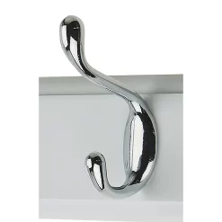 6 Coat Polished Chrome Hooks On White Stepped Board -Furniture Series Store 12815060 7824964414443401