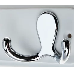 None White Hook Rail - Polished Chrome - 2 Hooks -Furniture Series Store 12815090 1834846183274403