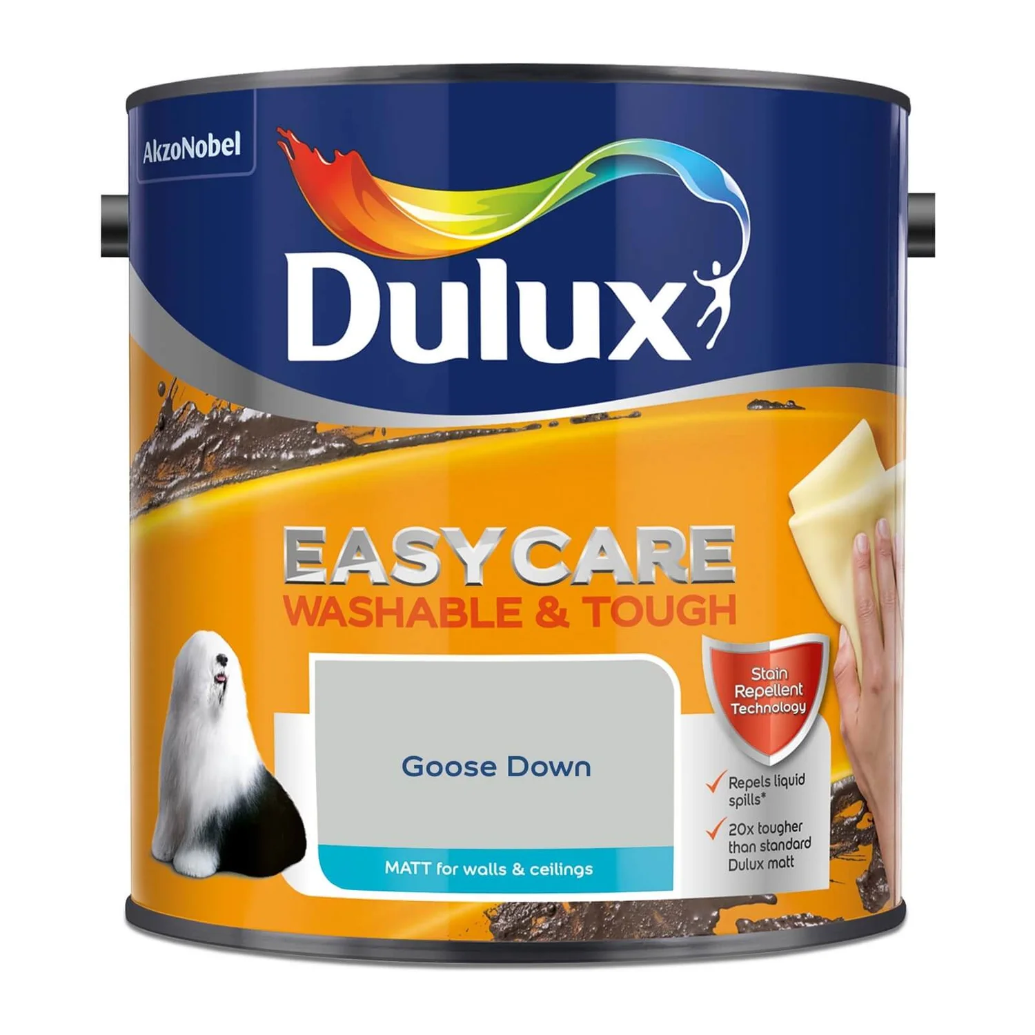 Dulux Easycare Washable & Tough Matt Paint Goose Down - 2.5L 6 Dulux Easycare Washable & Tough Matt Paint Goose Down - 2.5L - Image 4