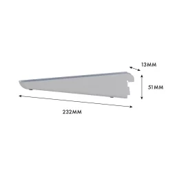 None Double Slot Bracket - White -220mm -Furniture Series Store 12815727 1805034583481400