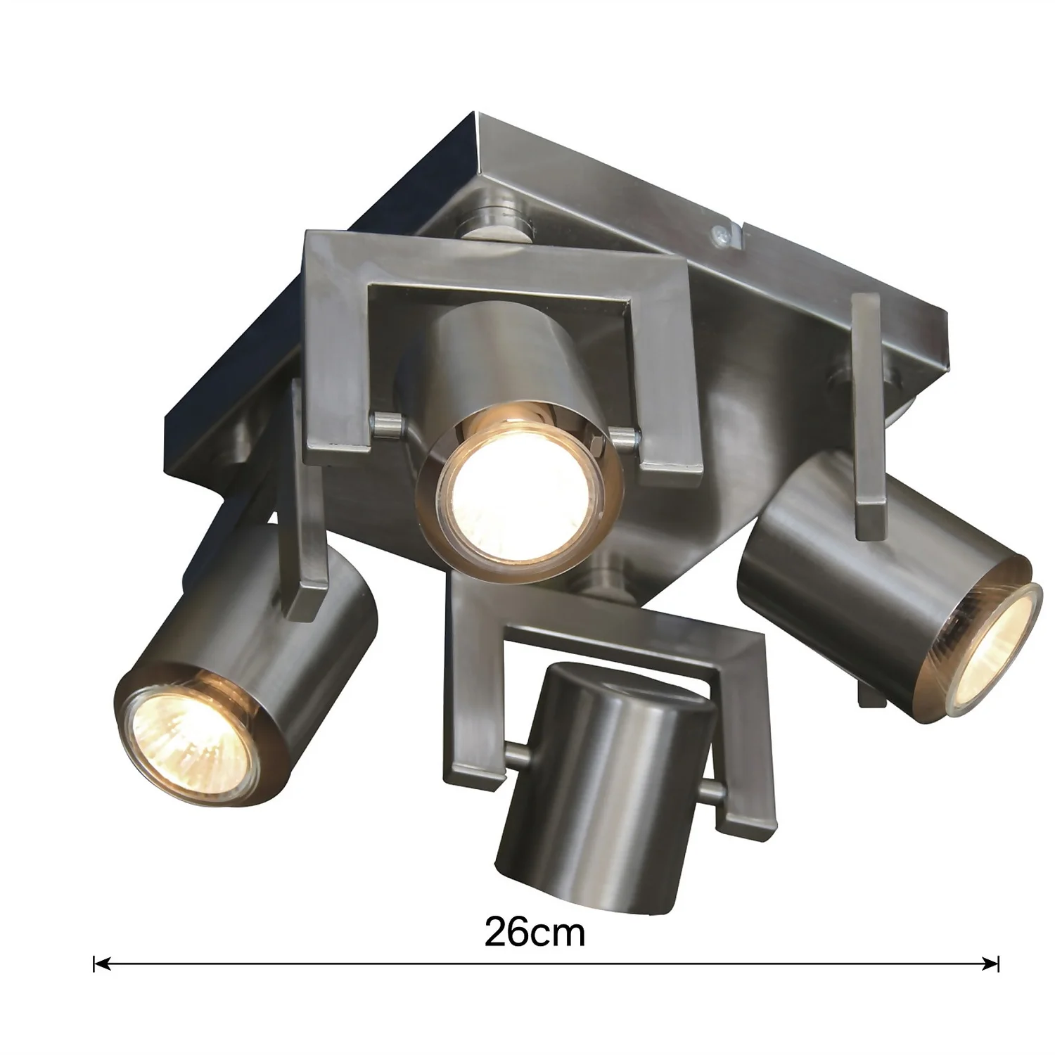 Yorkie 4 Lamp Spotlight Plate - Satin Nickel 6 Yorkie 4 Lamp Spotlight Plate - Satin Nickel - Image 4