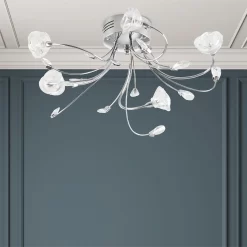 Flora 5 Lamp Semi-Flush Ceiling Light