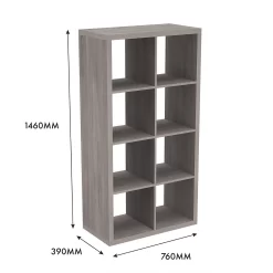 Clever Cube 4x2 Storage Unit - Grey Oak -Furniture Series Store 12816003 5715023384541223