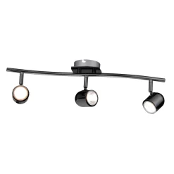 Phoenix 3 Lamp Spotlight Bar - Black Chrome