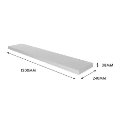 Floating Shelf - White Matt -1200 X 240 X 38mm 11 Floating Shelf - White Matt -1200 X 240 X 38mm -Furniture Series Store 12817720 1554976219298882