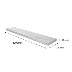 Floating Shelf - Grey Oak - 1200 X 240 X 38mm -Furniture Series Store 12817804 8614976219095332