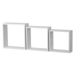3 Wall Cubes - Matt White