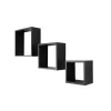 Wall Cubes 3 Pack - Black Matt