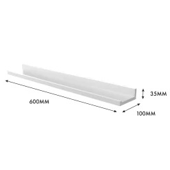 Flexi Storage Decorative Shelving Photo Shelf - White Matt - 600x35x100mm -Furniture Series Store 12817964 4774991763960087