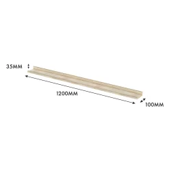 Flexi Storage Decorative Shelving Photo Shelf - Sanoma Oak - 1200x35x100mm 9 Flexi Storage Decorative Shelving Photo Shelf - Sanoma Oak - 1200x35x100mm -Furniture Series Store 12817974 6494967466194820