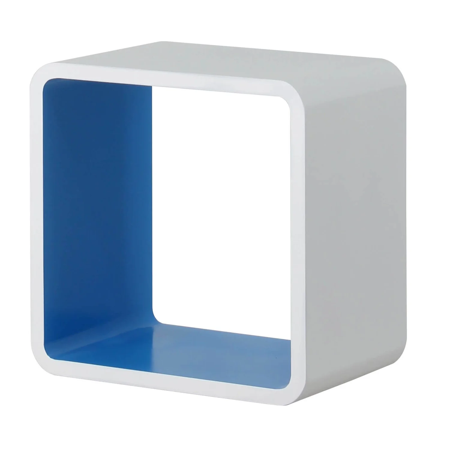 Cube Wall Shelf - White And Blue 3 Cube Wall Shelf - White And Blue