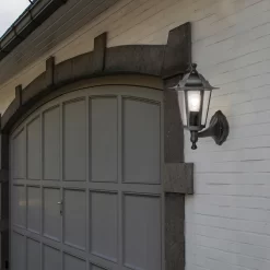 Lutec Corniche E27 Outdoor Wall Lantern - Black -Furniture Series Store 12819209 1454952643020772