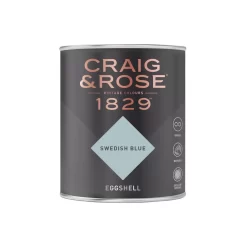 Craig & Rose 1829 Eggshell Paint Swedish Blue- 750ml -Furniture Series Store 12820455 1774833222351537