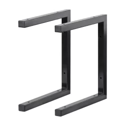 None Double U Shelf Bracket - Black - 330x300mm