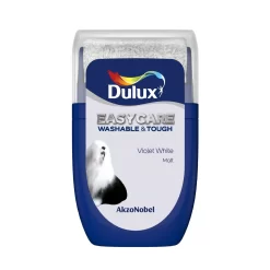 Dulux Easycare Washable & Tough Matt Paint Violet White - Tester 30ml