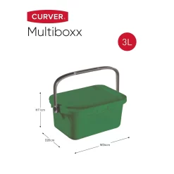 Curver Multiboxx Plastic Multi-purpose Storage Box - Green - 3L -Furniture Series Store 12820962 1044833171226734
