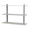 3 Tier Shelf Kit - White Oak & Nickel Bracket -Furniture Series Store 12821193 4134831908214839