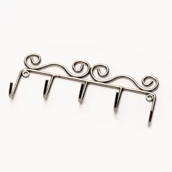 None Decorative Metal 4 Key Coat Hook