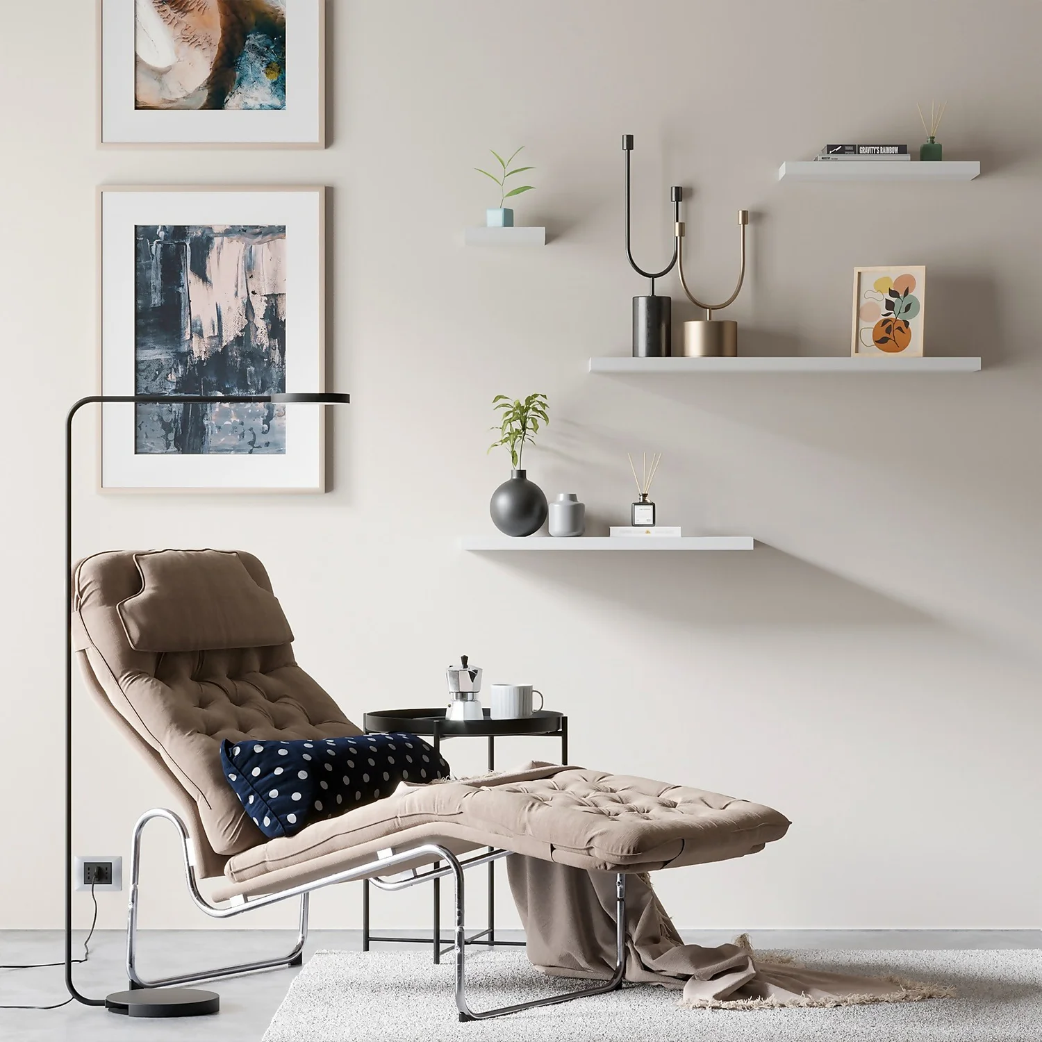 Matt White Floating Shelf - 600 X 240 X 38mm 4 Matt White Floating Shelf - 600 X 240 X 38mm - Image 2