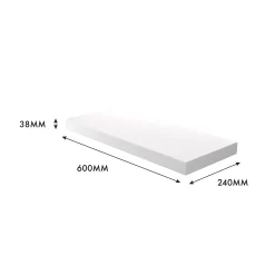Matt White Floating Shelf - 600 X 240 X 38mm 9 Matt White Floating Shelf - 600 X 240 X 38mm -Furniture Series Store 12822027 4774976219354031