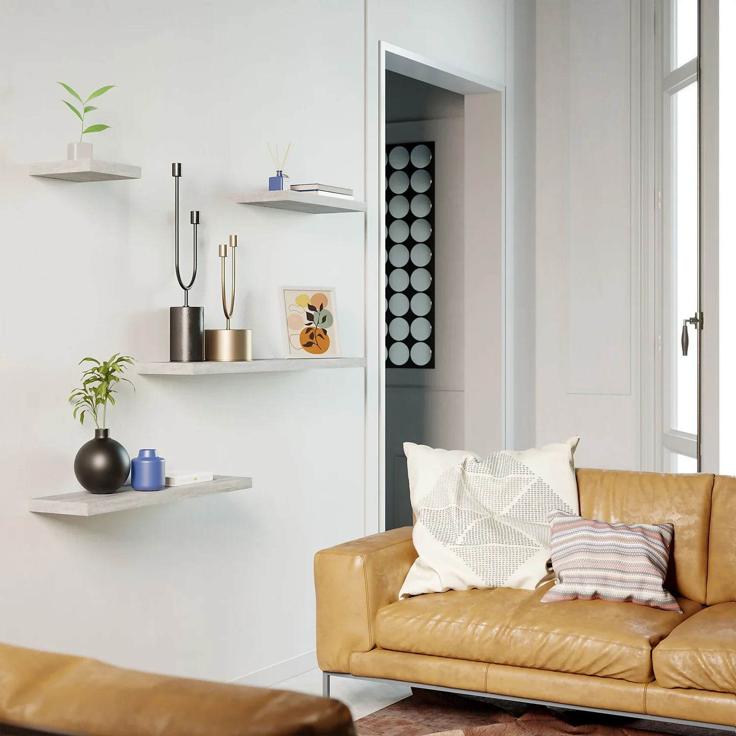 Floating Shelf - Grey Oak - 900 X 235 X 38mm 5 Floating Shelf - Grey Oak - 900 X 235 X 38mm - Image 3