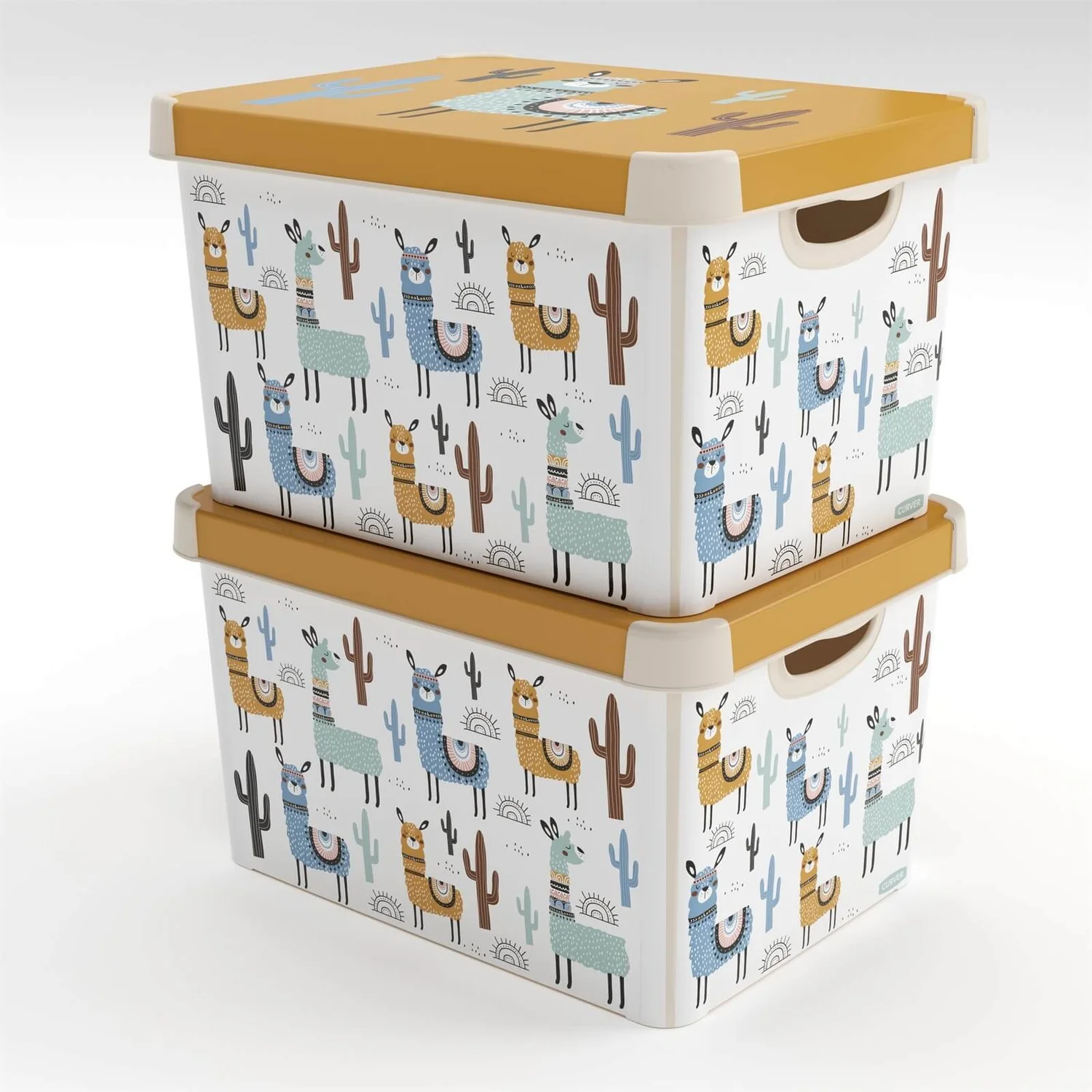 Curver Stockholm Llama Plastic Deco Storage Box - Multi-Coloured - 22L 8 Curver Stockholm Llama Plastic Deco Storage Box - Multi-Coloured - 22L - Image 6