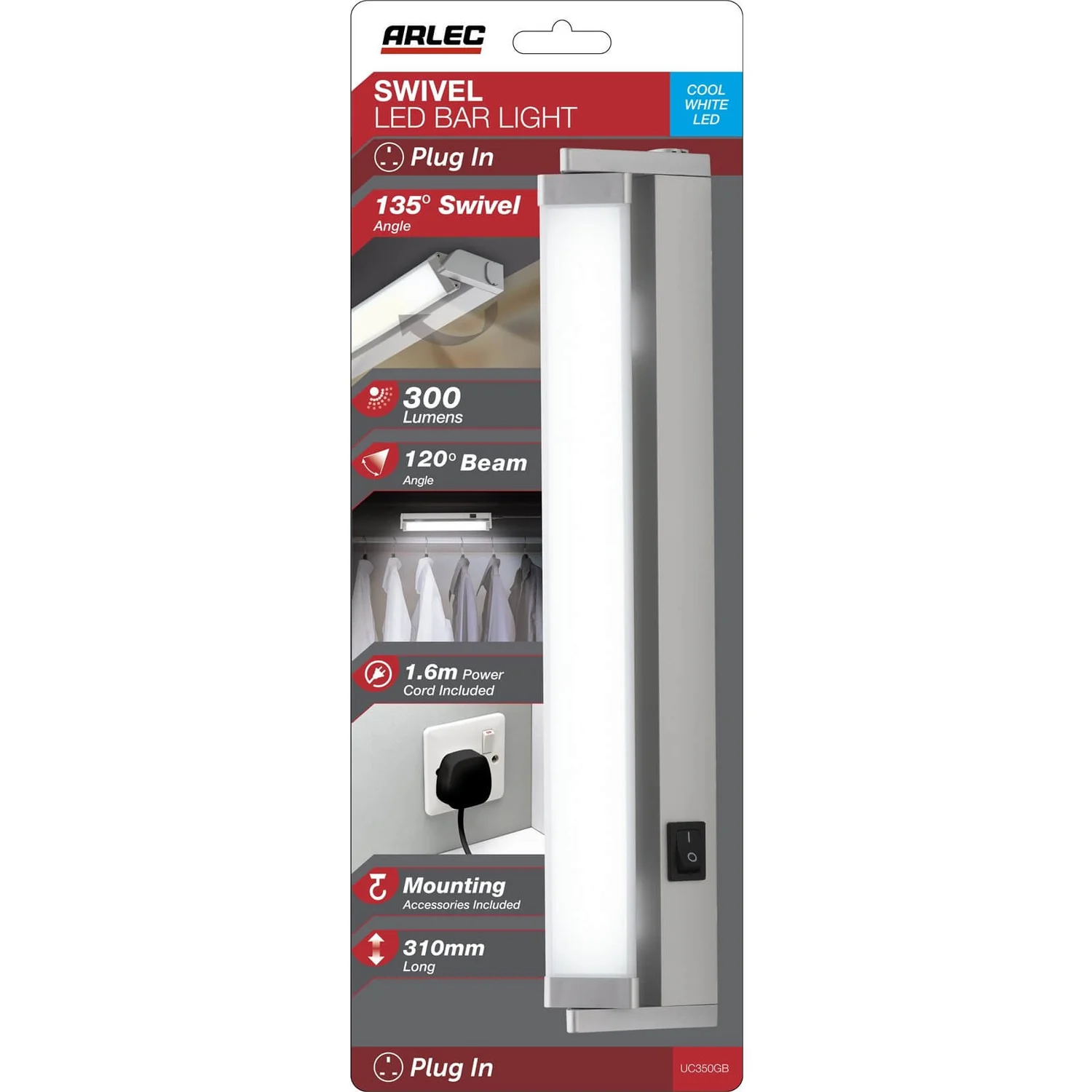 Arlec 6W LED Swivel Head Cabinet Light 11 Arlec 6W LED Swivel Head Cabinet Light - Image 10