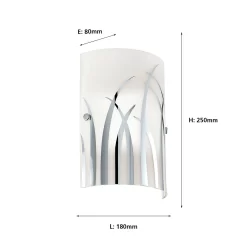 Eglo Rivato Wall Light - Chrome & White -Furniture Series Store 12828274 8534832952351522