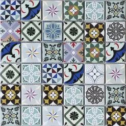 House Of Mosaics Geo Moroccan Bright Mosaic Tile (Sample Only) - 150 X 110mm