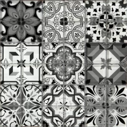 House Of Mosaics Geo Moroccan Black & White Mosaic Tile - 297 X 297mm -Furniture Series Store 12829740 1654833200601030