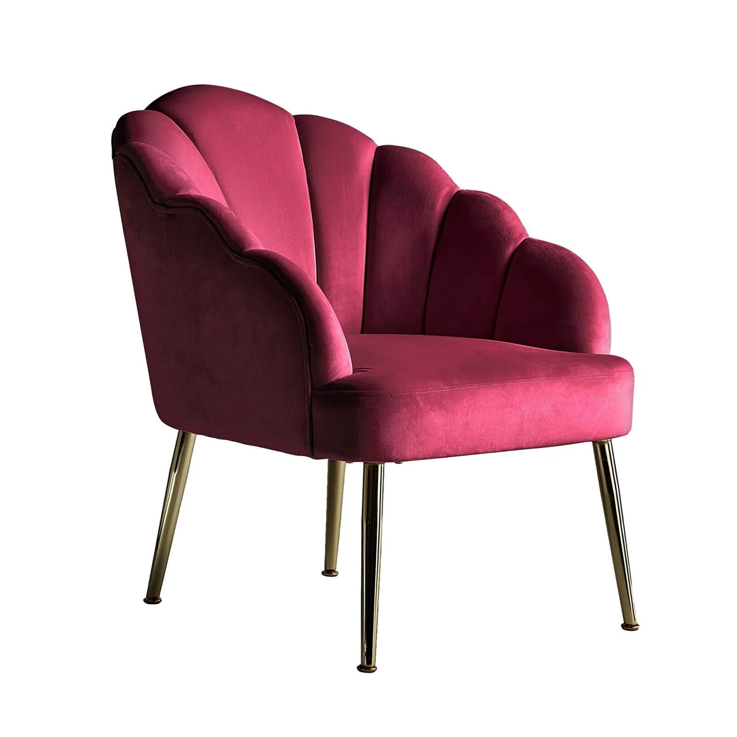 Sophia Scallop Occasional Chair - Cerise 3 Sophia Scallop Occasional Chair - Cerise