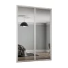 Shaker 2 Door Sliding Wardrobe Kit Mirror With White Frame (W)1753 X (H)2260mm -Furniture Series Store 12835161 1464831947544677