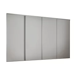 Classic 4 Door Sliding Wardrobe Kit Dove Grey Panel (W)2370 X (H)2260mm