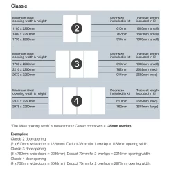 Classic 4 Door Sliding Wardrobe Kit Dove Grey Panel (W)2370 X (H)2260mm -Furniture Series Store 12835648 4735033038061892