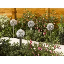 Crackle Ball Solar Outdoor Stake Light - 8cm -Furniture Series Store 12835748 1684832990092773